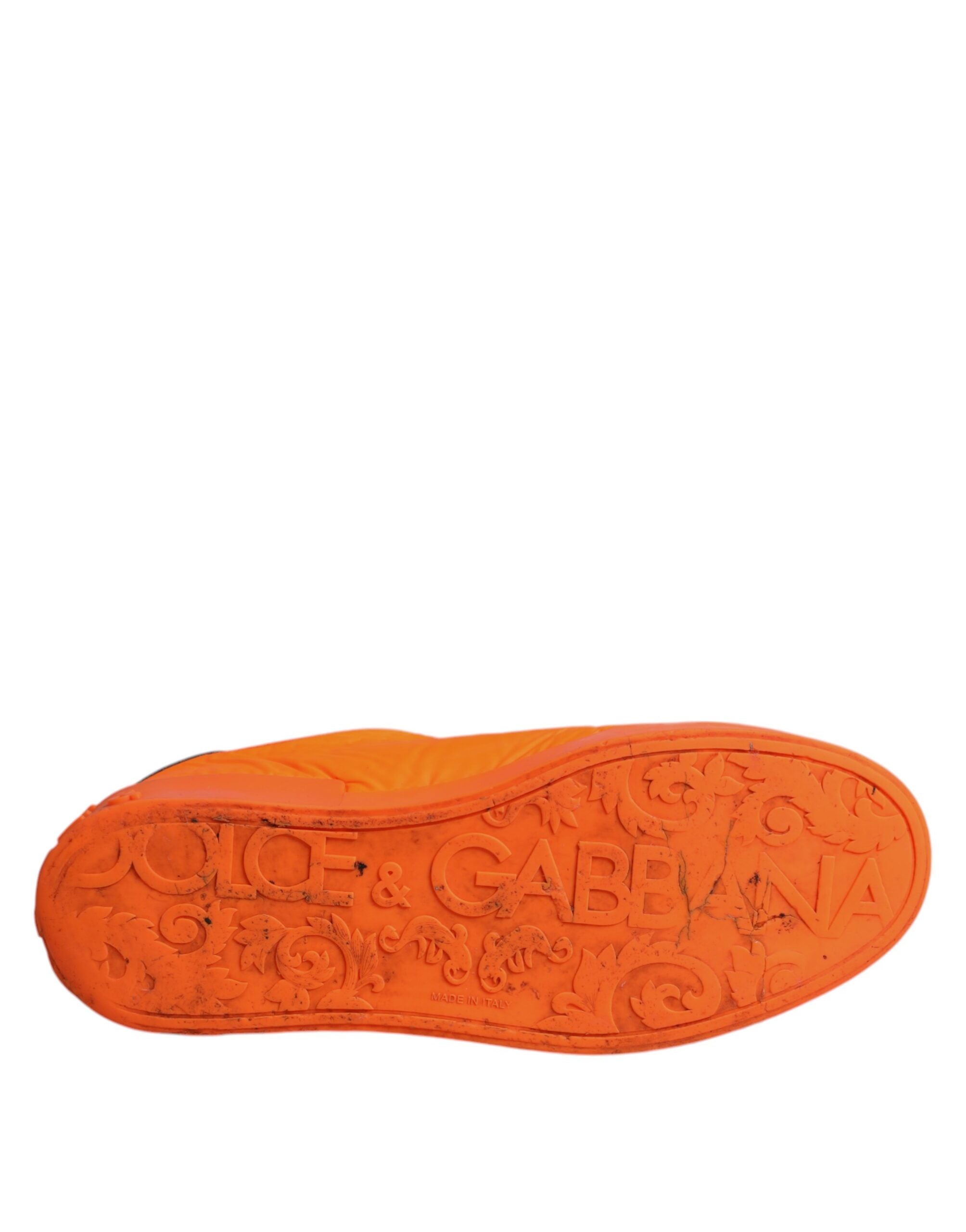 Baskets Dolce &amp; Gabbana orange Portofino à bande logo pour homme