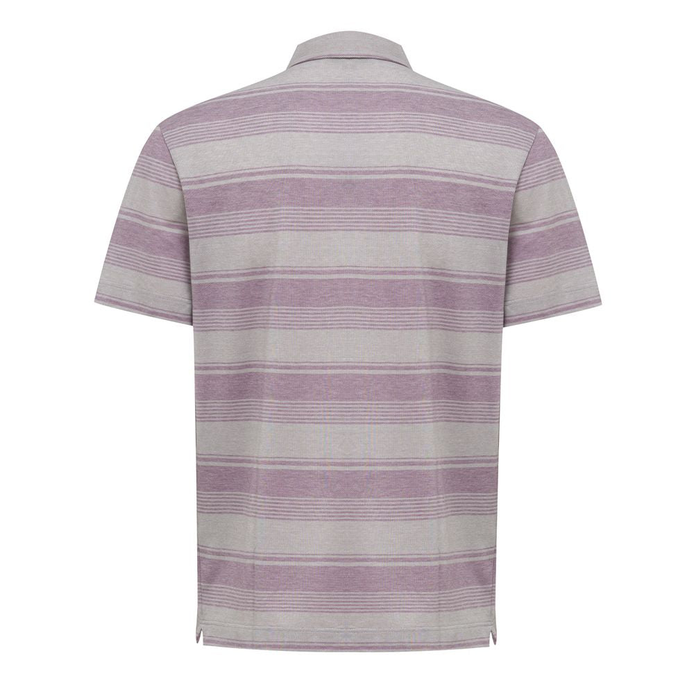 Polo en coton gris Canali