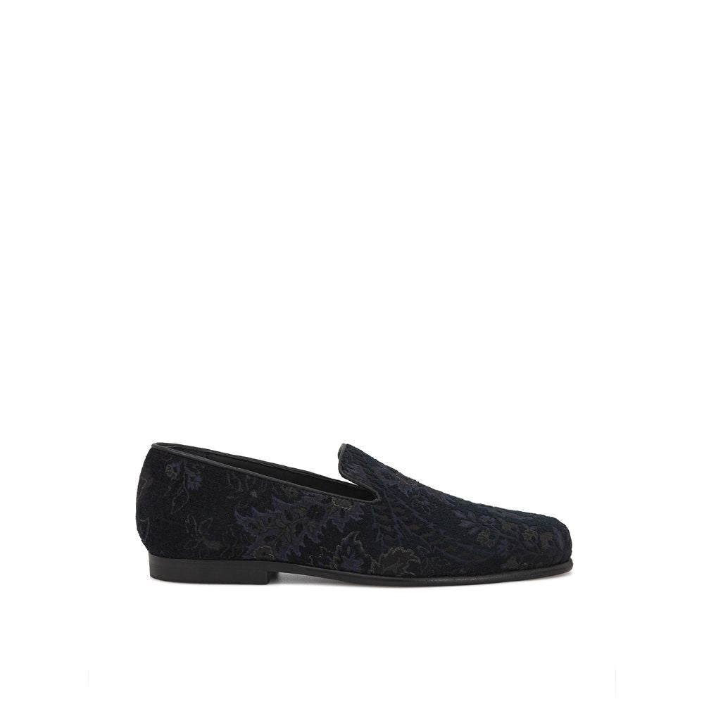 Mocassins en cuir bleu Etro