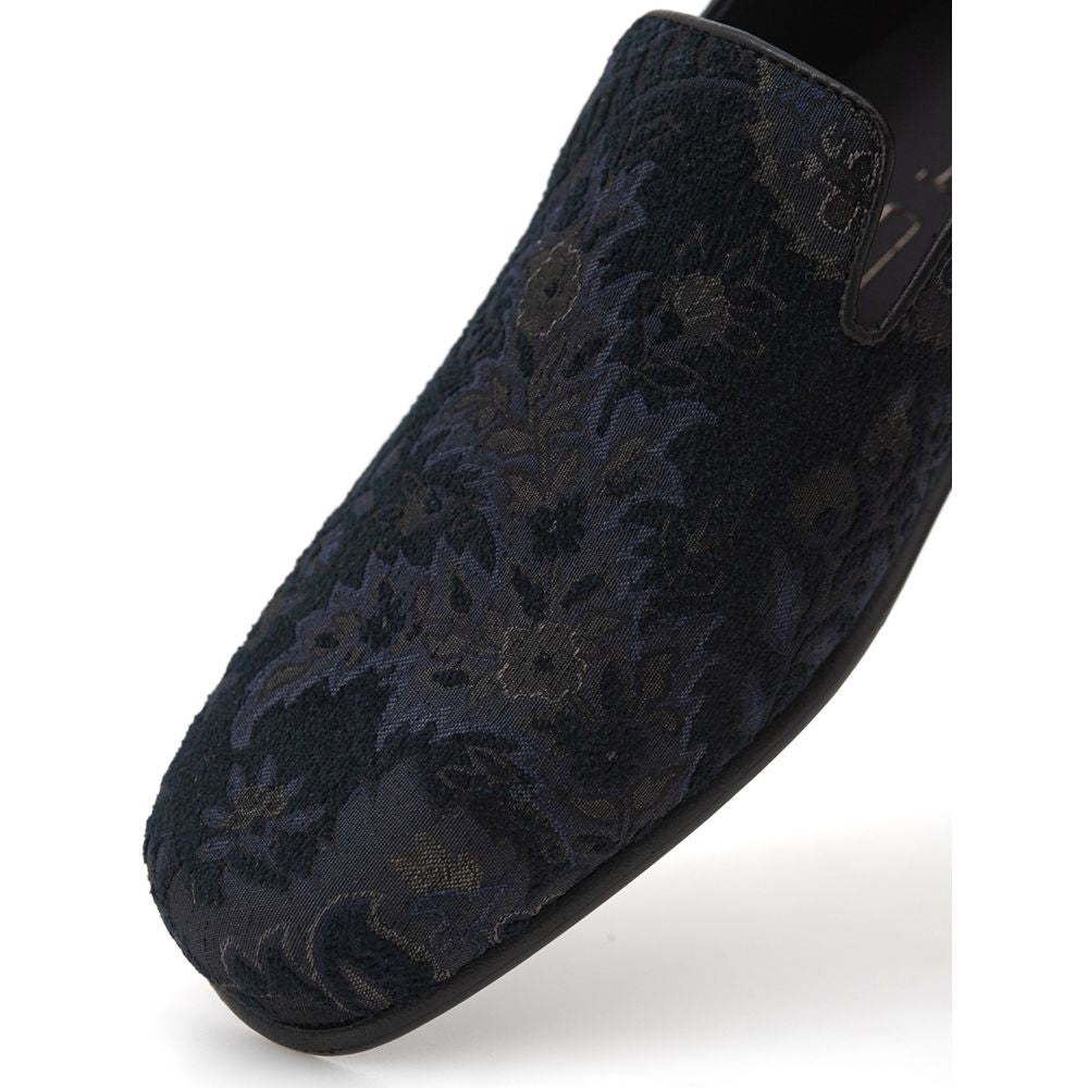 Mocassins en cuir bleu Etro