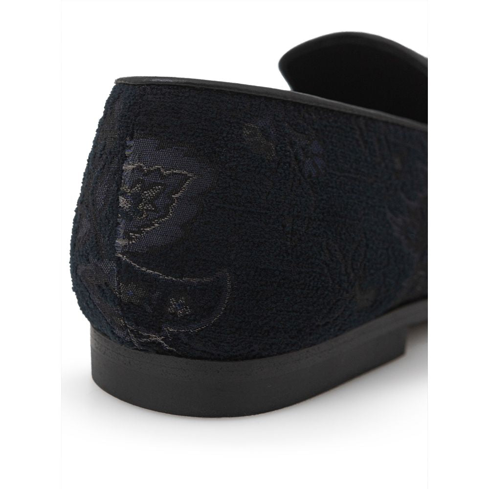 Mocassins en cuir bleu Etro