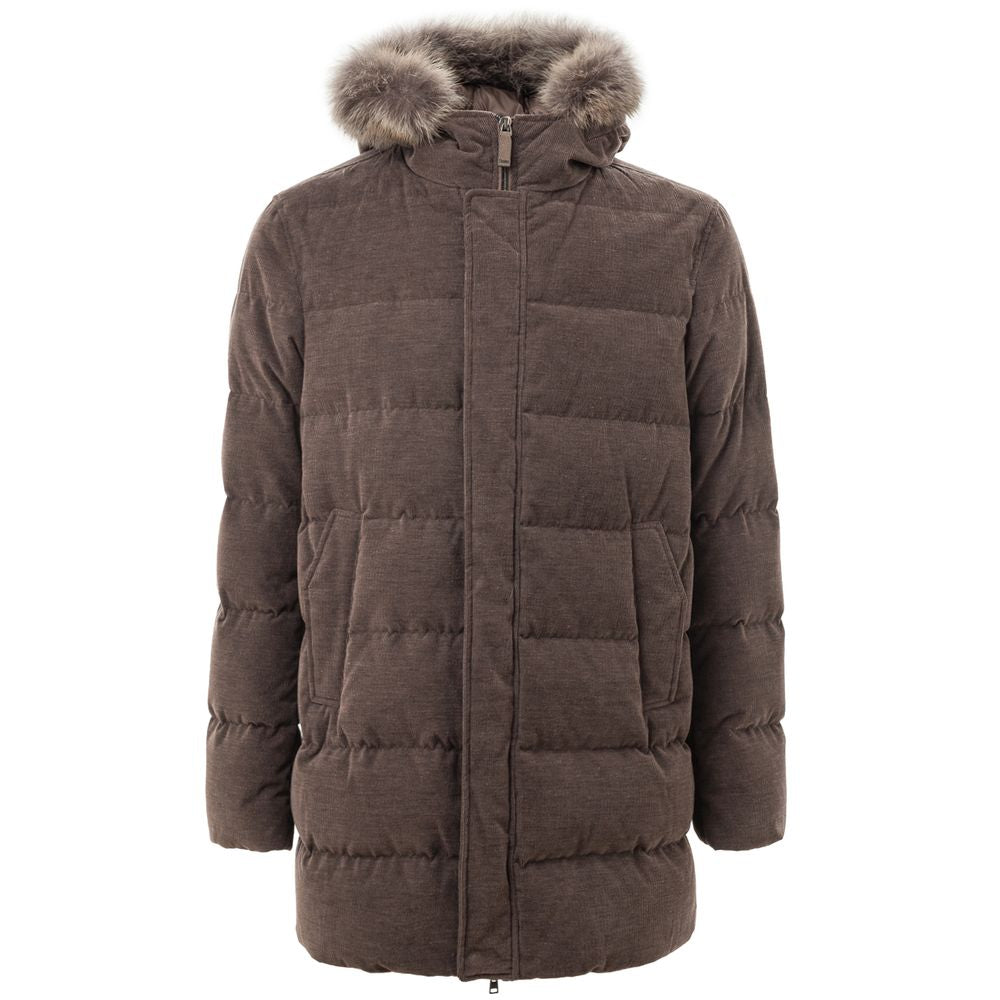 Veste en coton marron Herno