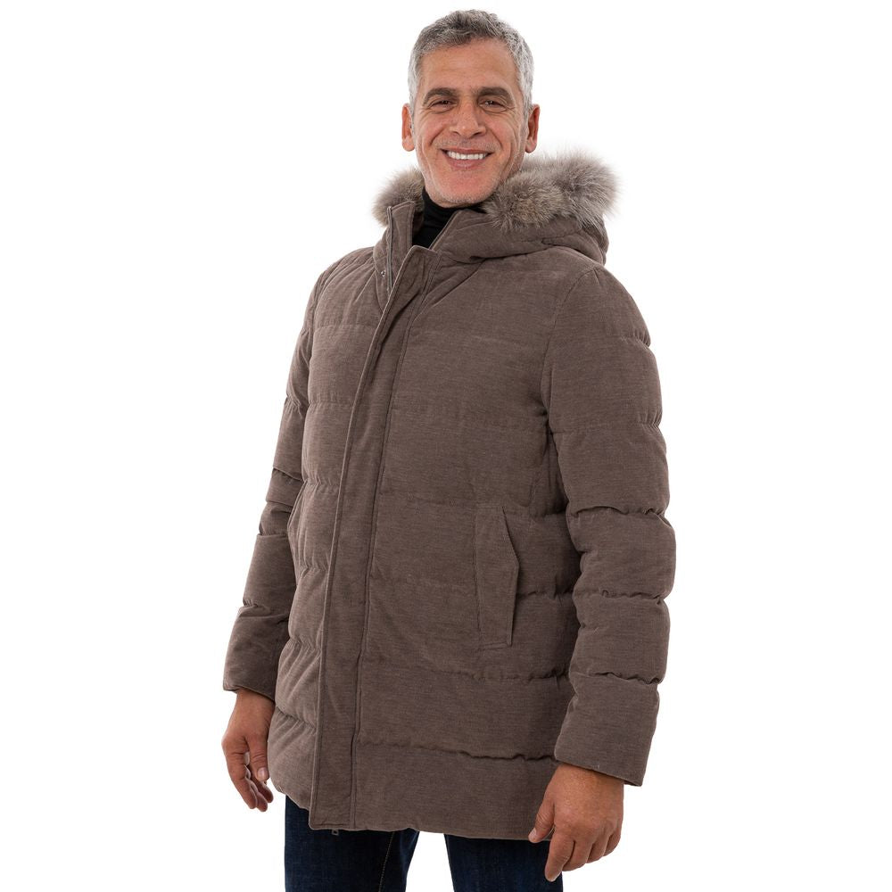 Veste en coton marron Herno