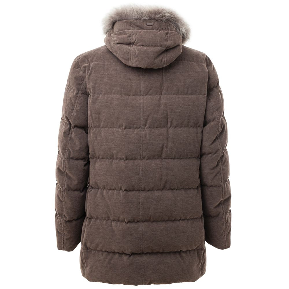 Veste en coton marron Herno