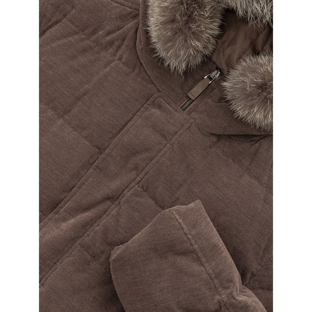 Veste en coton marron Herno