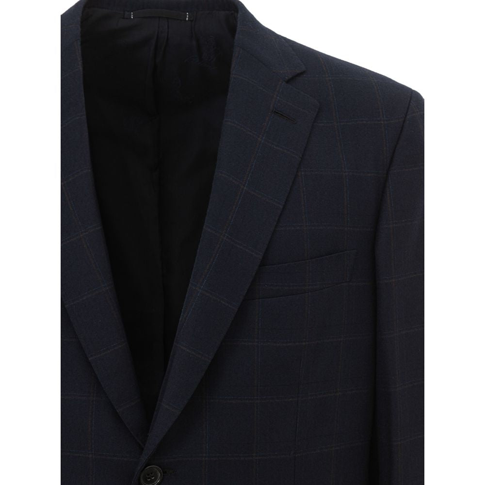 Blazer en laine bleu Brioni