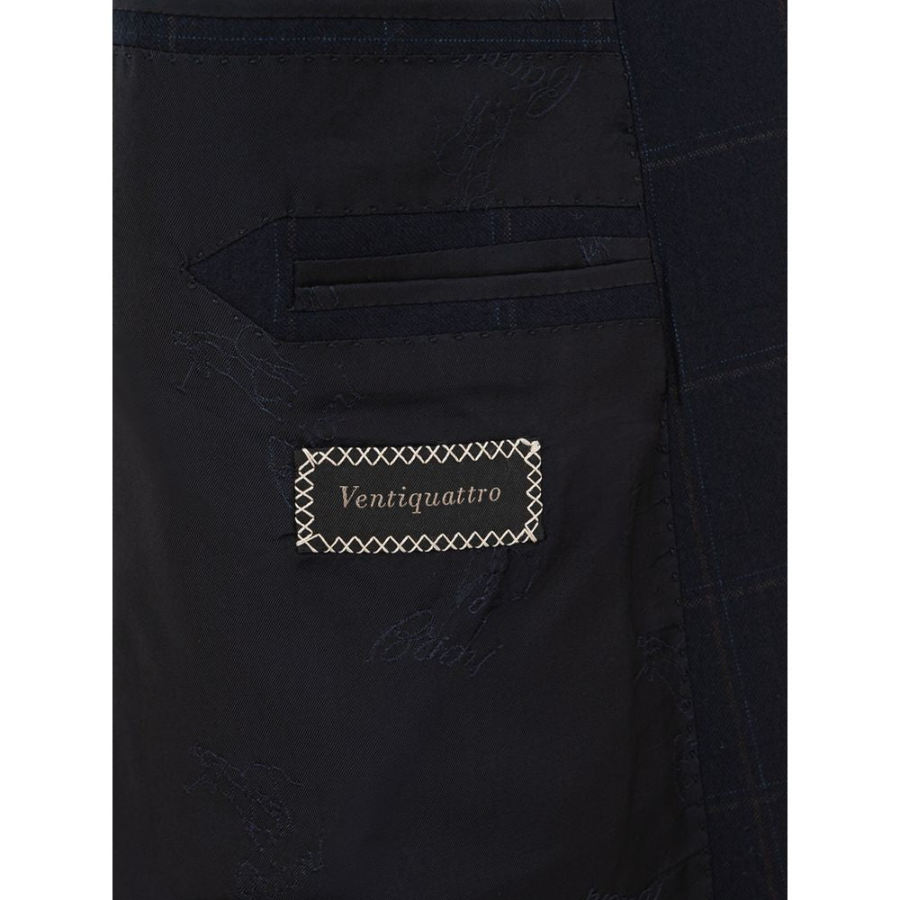Blazer en laine bleu Brioni