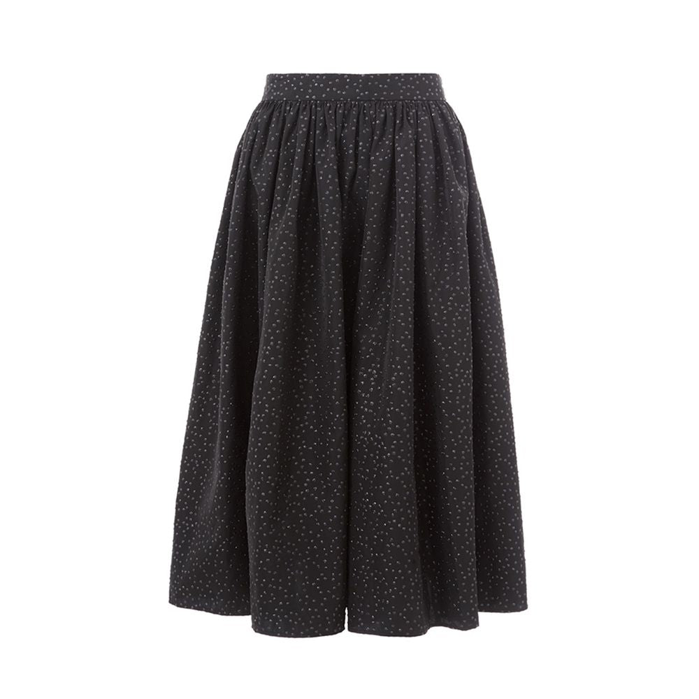 Jupe midi élégante en polyéthylène noir Lardini