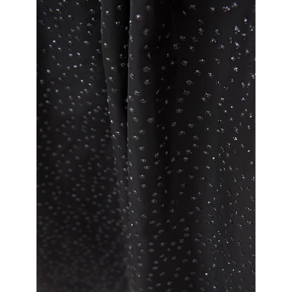 Jupe midi élégante en polyéthylène noir Lardini