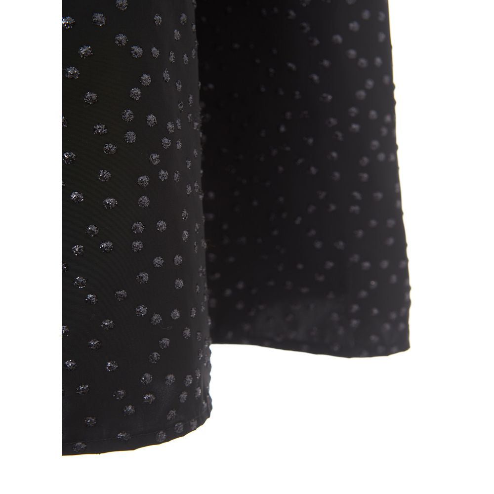 Jupe midi élégante en polyéthylène noir Lardini