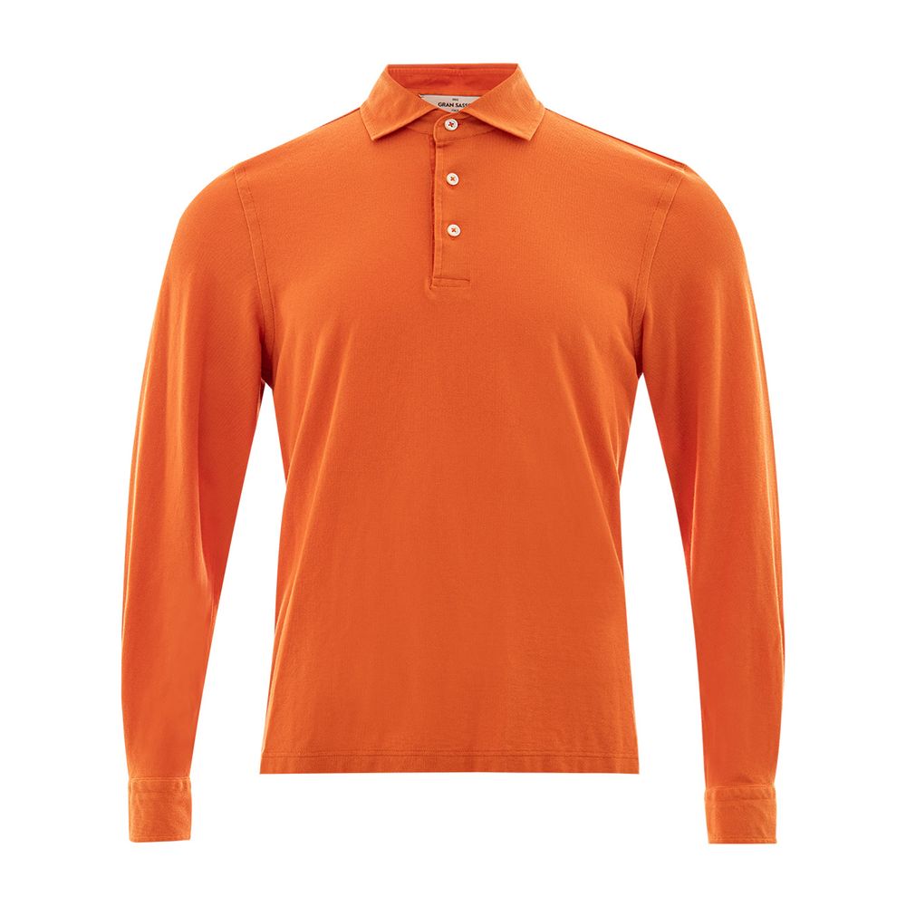 Polo élégant en coton orange Gran Sasso pour homme