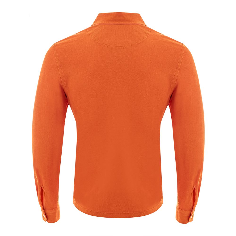 Polo élégant en coton orange Gran Sasso pour homme