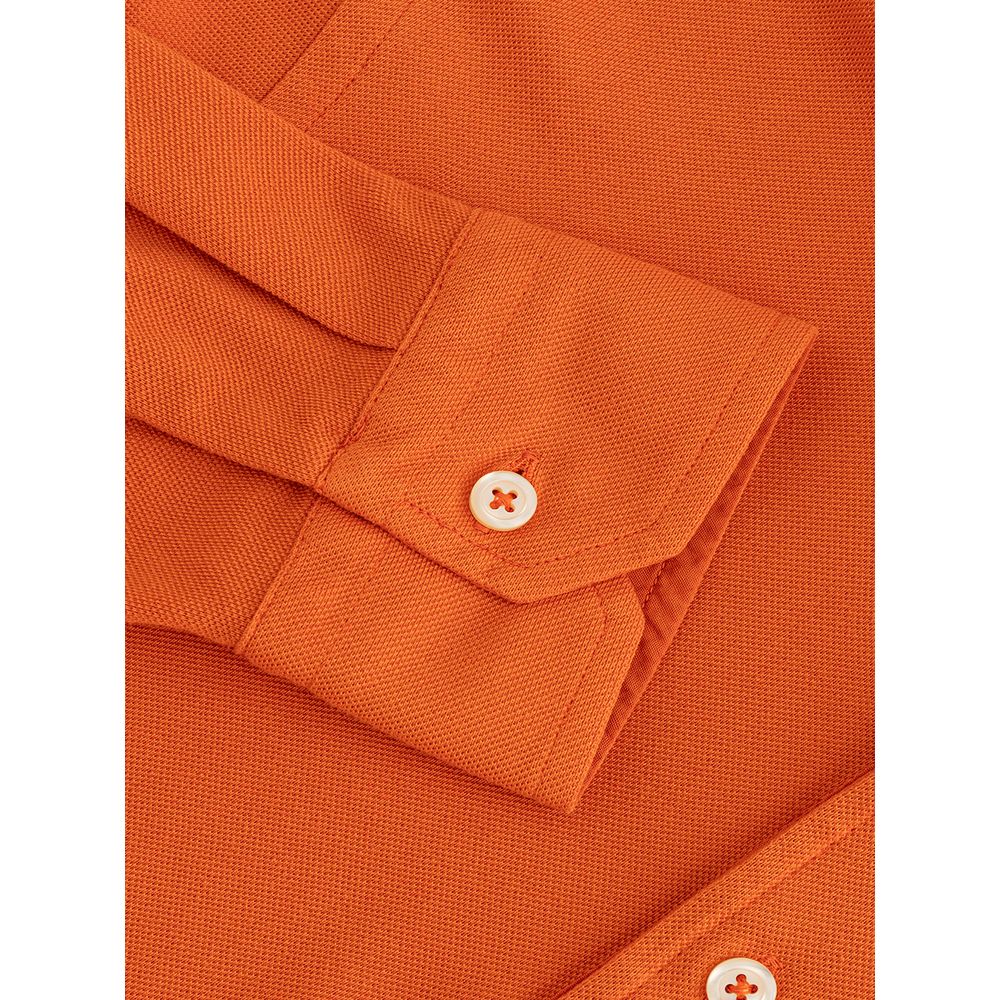 Polo élégant en coton orange Gran Sasso pour homme