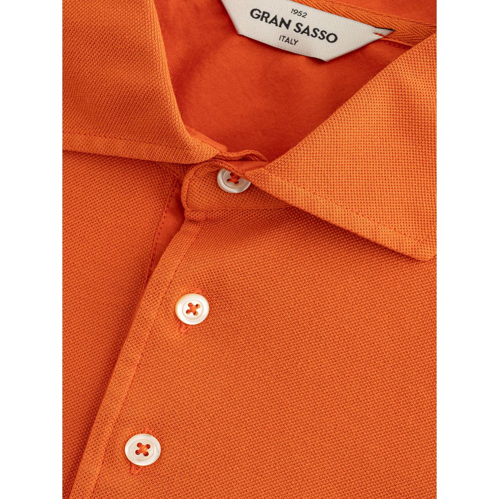 Polo élégant en coton orange Gran Sasso pour homme