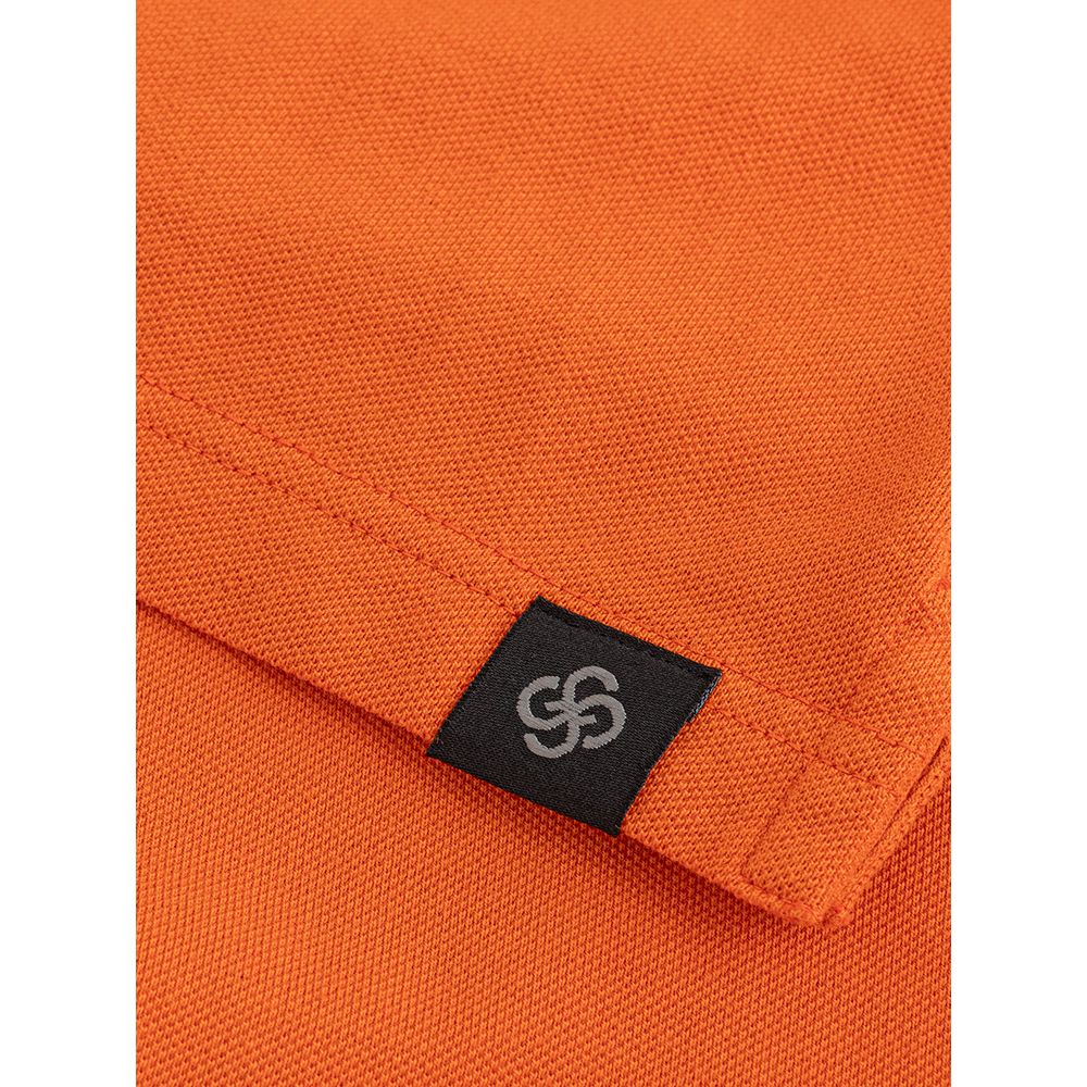 Polo élégant en coton orange Gran Sasso pour homme