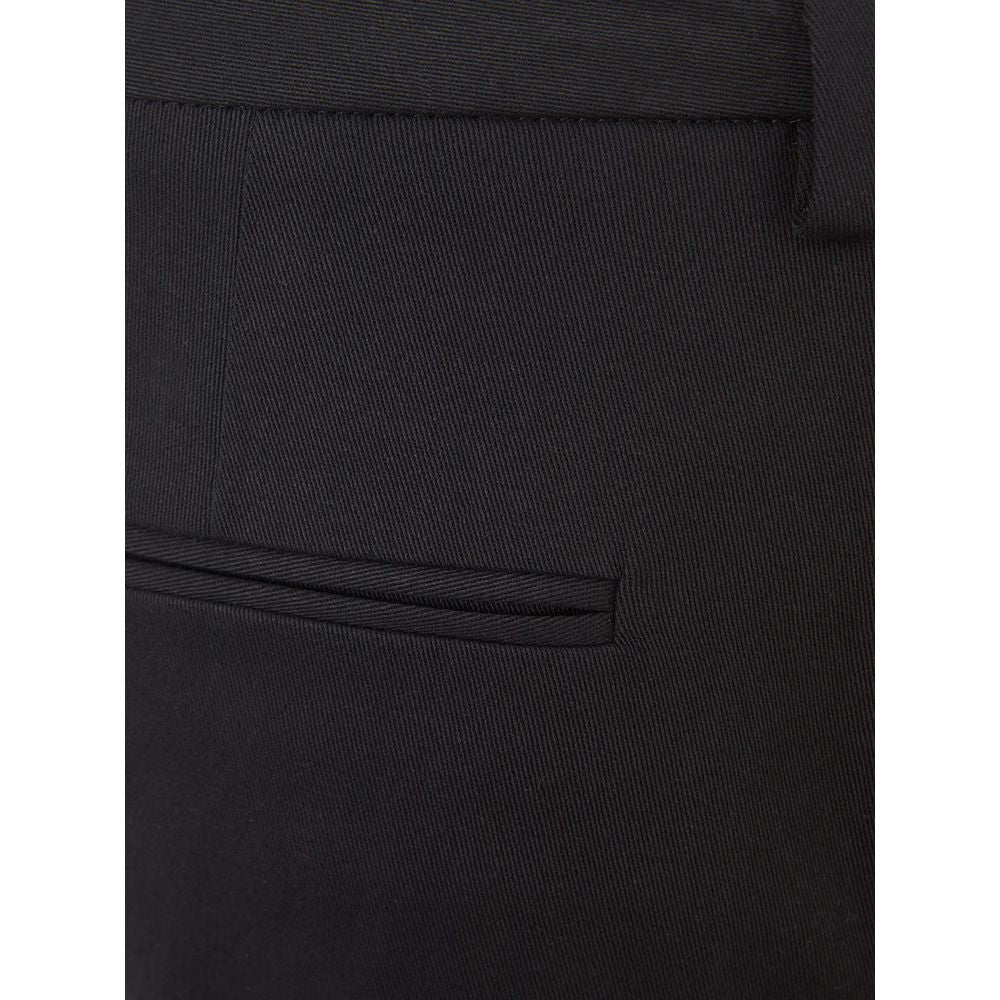 Pantalon noir en coton Lardini Italian Elegance