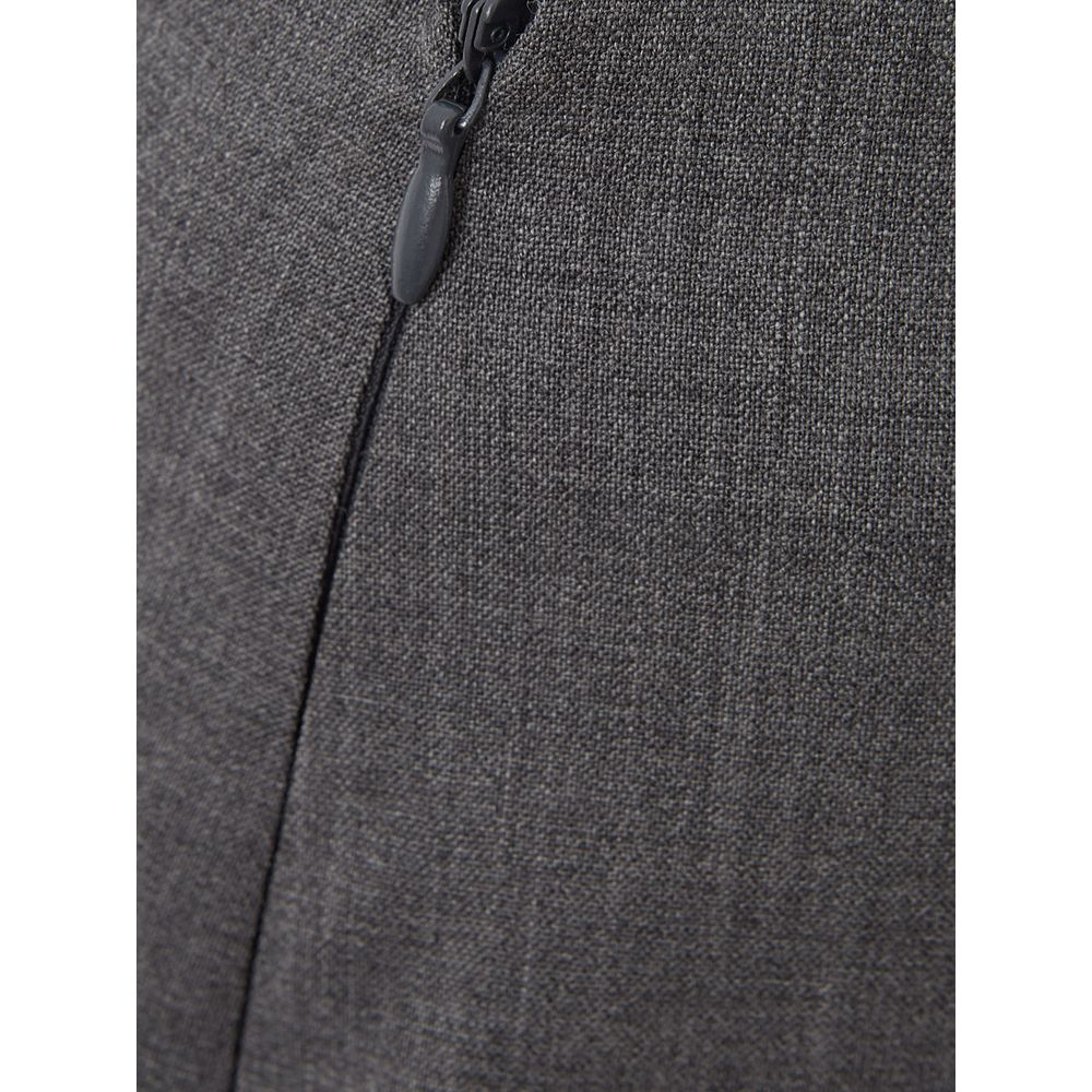 Jupe crayon en laine grise chic Lardini