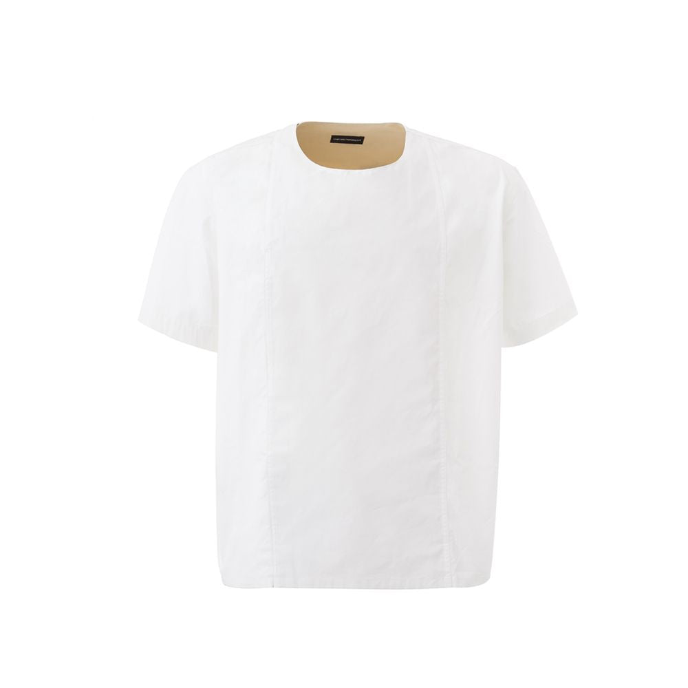 Pull en coton blanc Emporio Armani