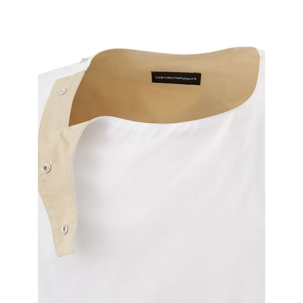 Pull en coton blanc Emporio Armani