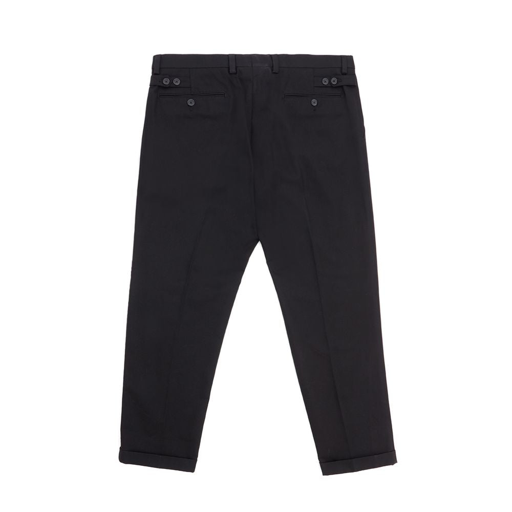 Dolce &amp; Gabbana Elegante schwarze Baumwollhose für Herren