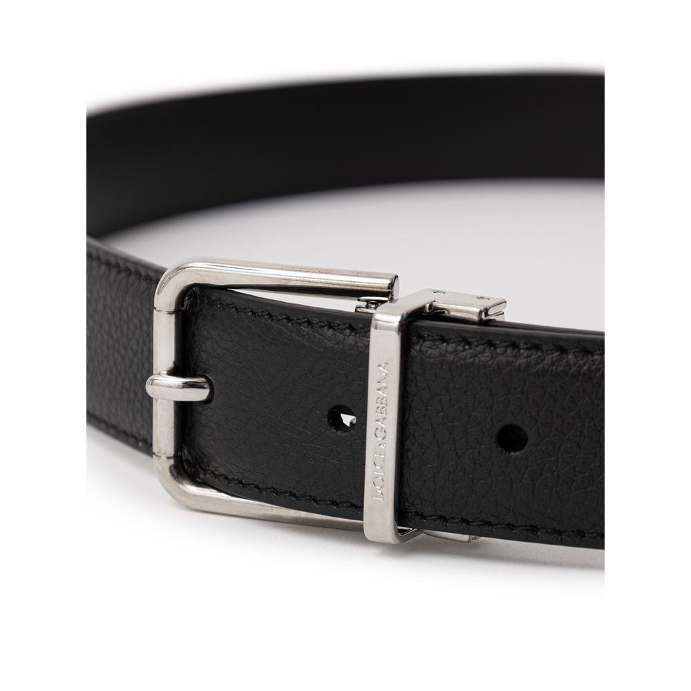 Ceinture en cuir noir Dolce &amp; Gabbana