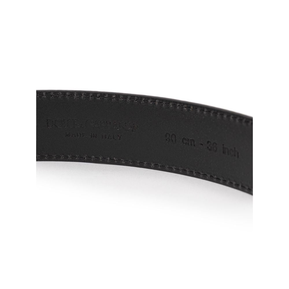 Ceinture en cuir noir Dolce &amp; Gabbana