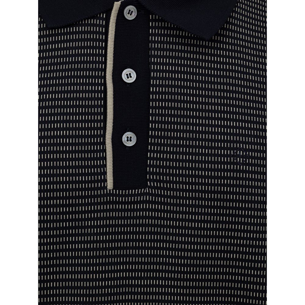 Polo Dunhill en coton bleu