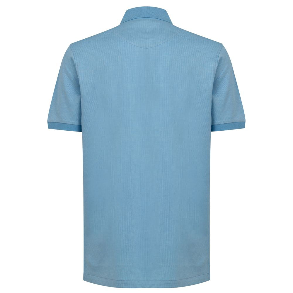Polo Dunhill en coton bleu