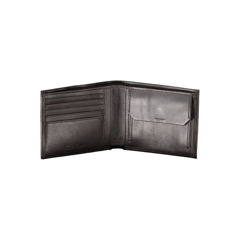 Portefeuille élégant en cuir à deux compartiments Calvin Klein