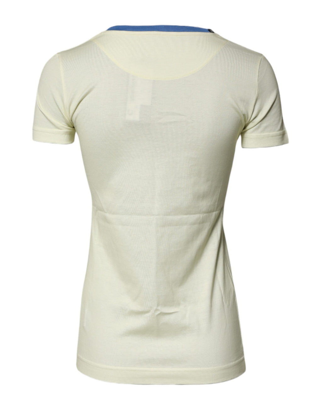 Dolce &amp; Gabbana Hellgelbes Kurzarm-T-Shirt aus Baumwolle