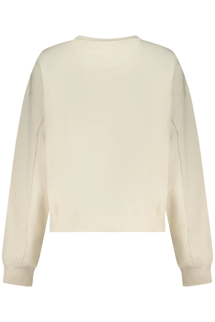 GUESS JEANS WOMEN S WHITE ZIP-UP SWEATSHIRT