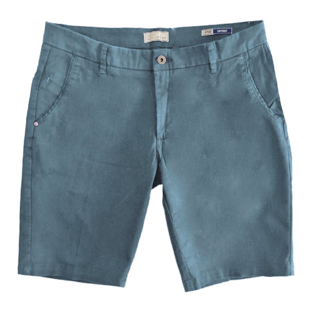 Yes Zee Light Blue Cotton Men Bermuda Short