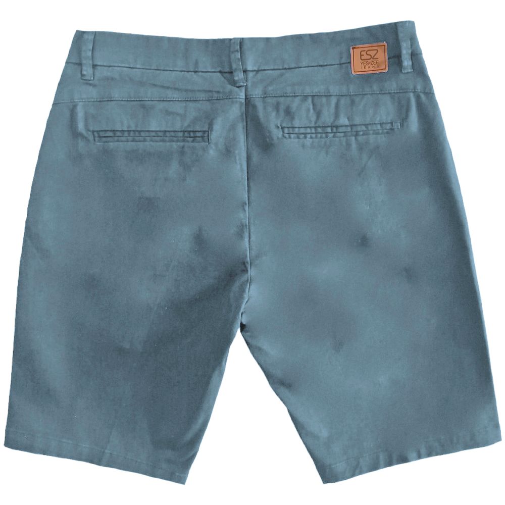 Yes Zee Light Blue Cotton Men Bermuda Short