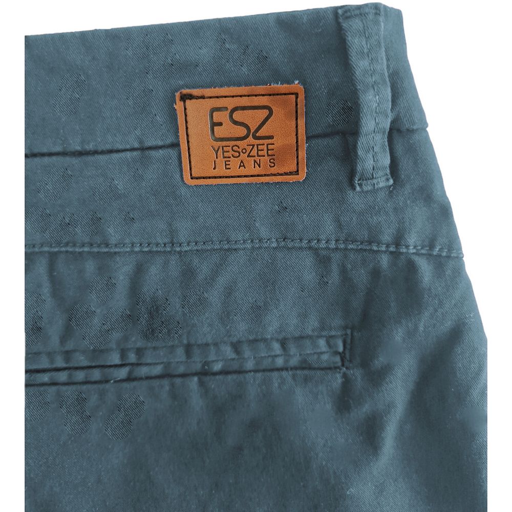 Yes Zee Light Blue Cotton Men Bermuda Short