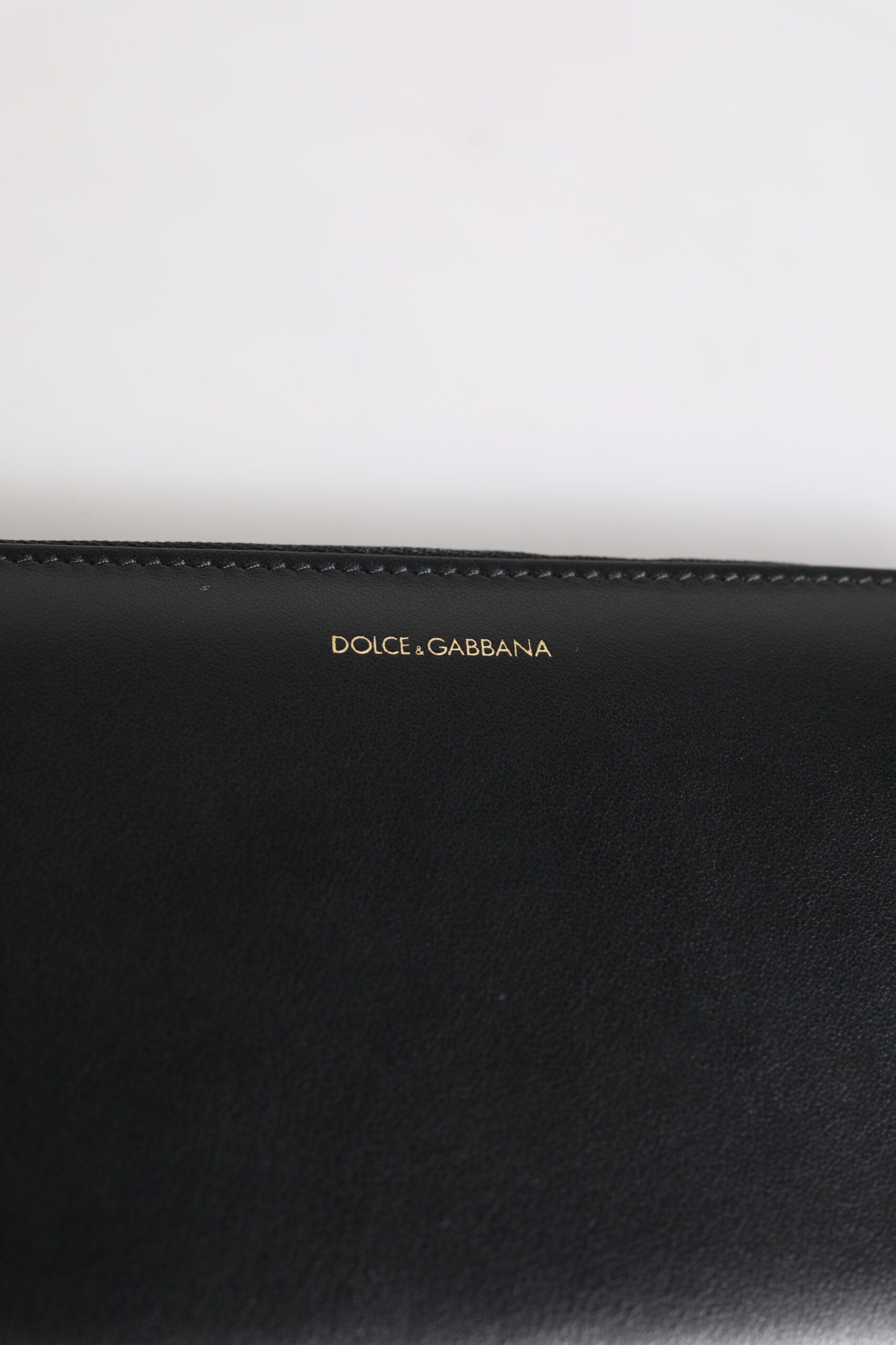 Portefeuille continental Dolce &amp; Gabbana en cuir exotique noir et bleu gaufré