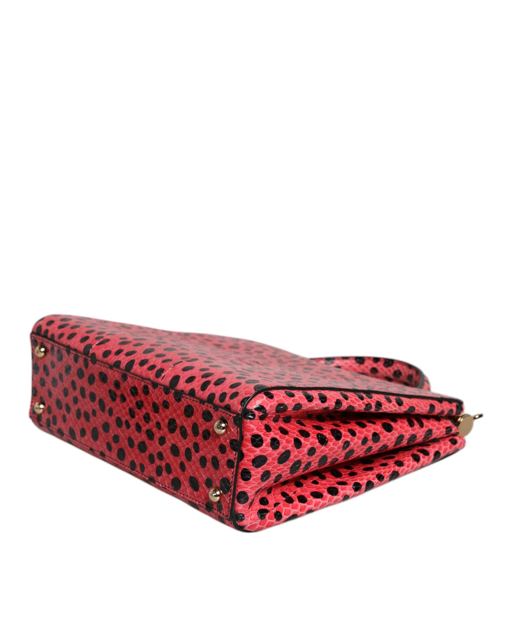 Sac fourre-tout à bandoulière en cuir exotique rose Dolce &amp; Gabbana