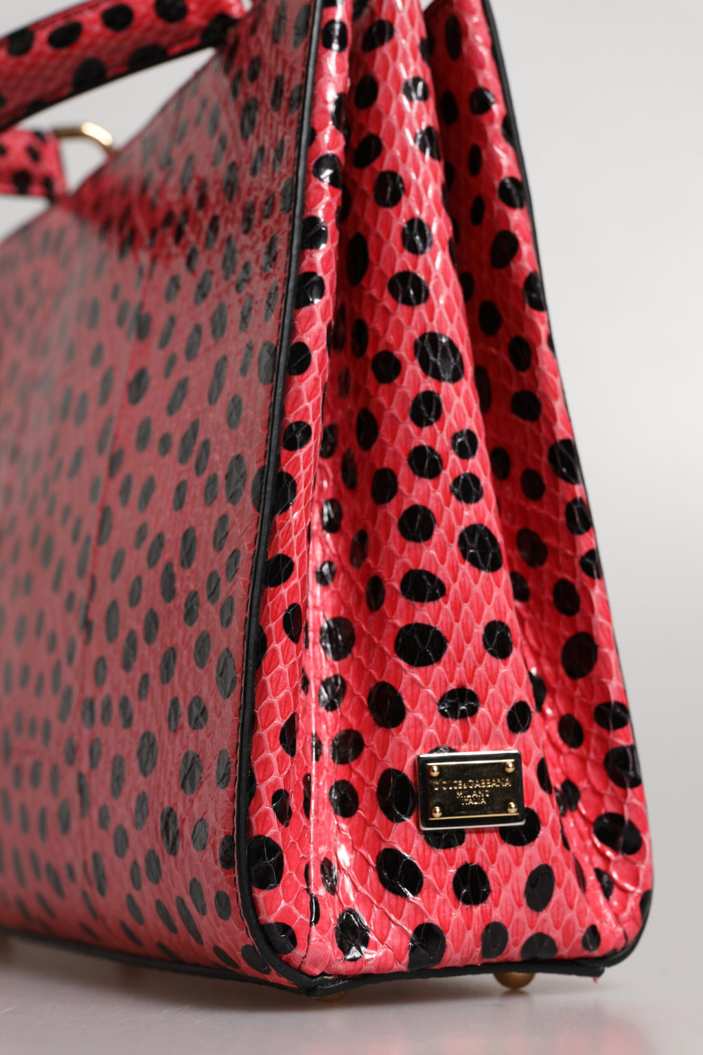 Sac fourre-tout à bandoulière en cuir exotique rose Dolce &amp; Gabbana