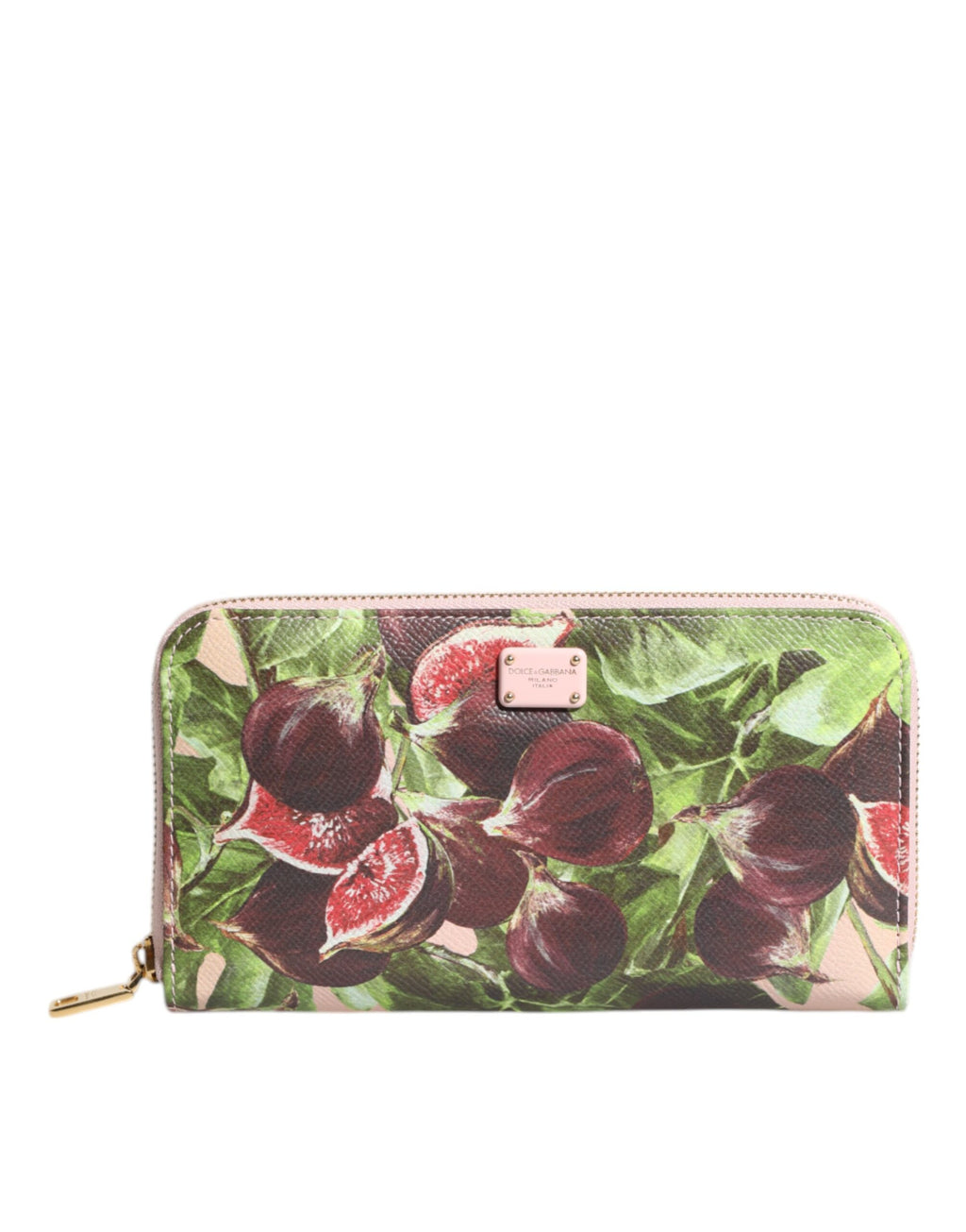 Portefeuille continental zippé en cuir Dauphine multicolore Dolce &amp; Gabbana
