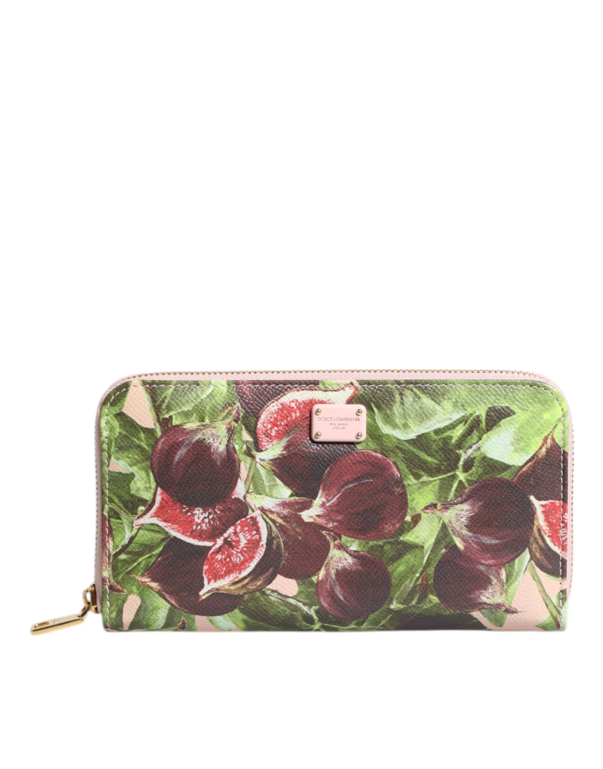 Portefeuille continental zippé en cuir Dauphine multicolore Dolce &amp; Gabbana