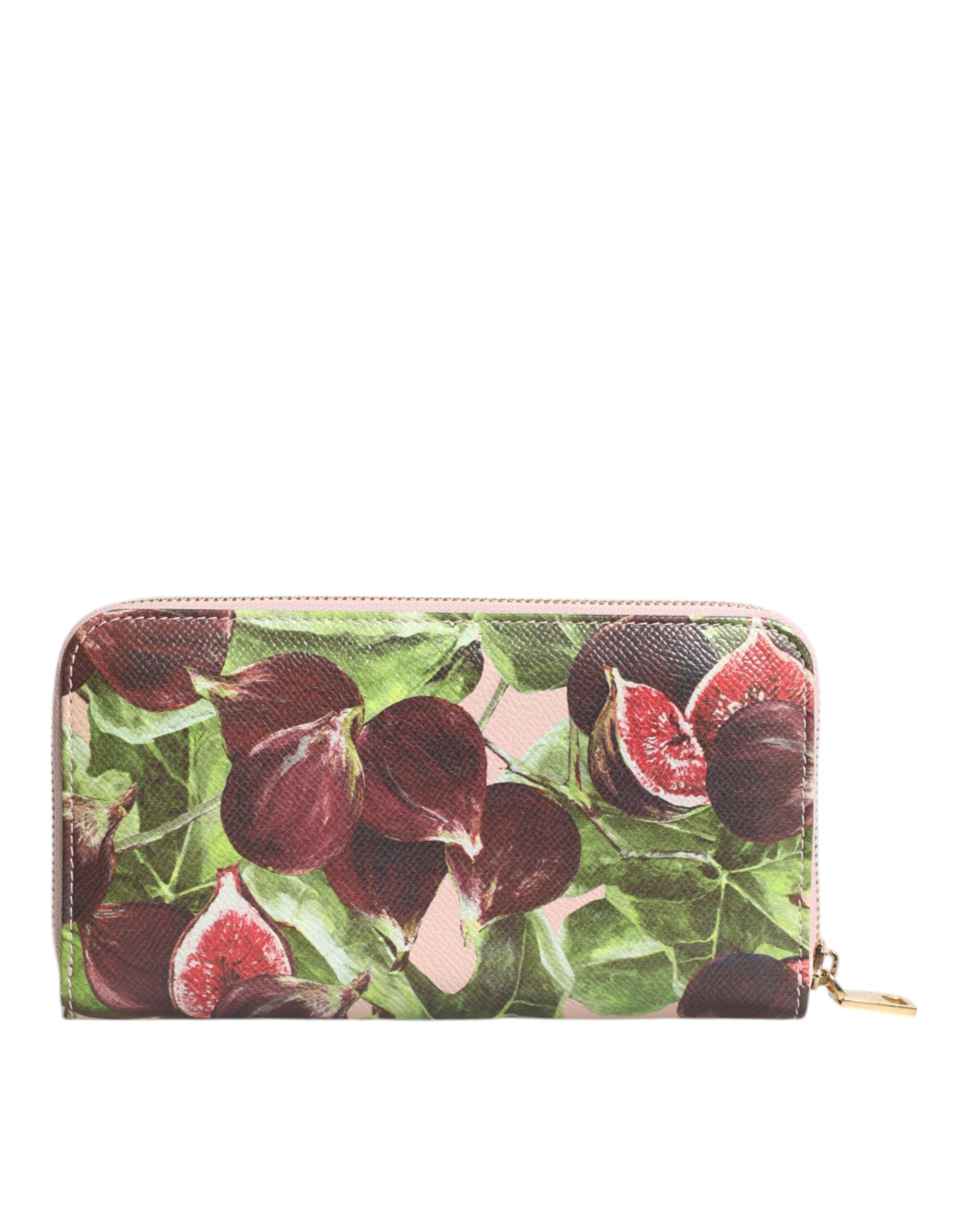 Portefeuille continental zippé en cuir Dauphine multicolore Dolce &amp; Gabbana