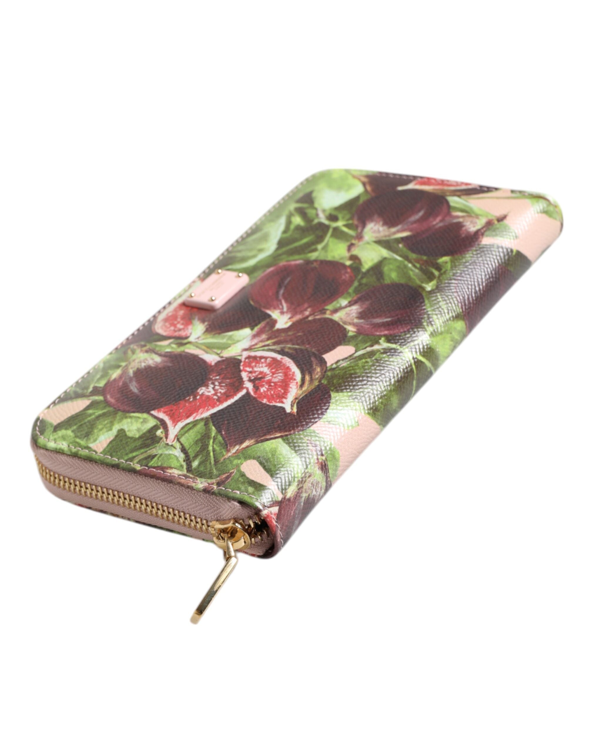 Portefeuille continental zippé en cuir Dauphine multicolore Dolce &amp; Gabbana