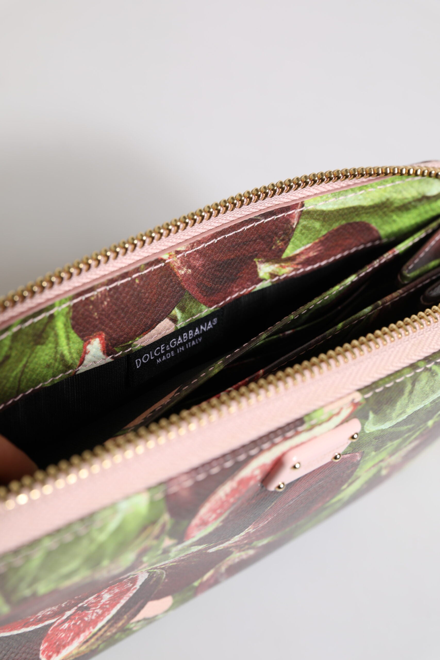 Portefeuille continental zippé en cuir Dauphine multicolore Dolce &amp; Gabbana