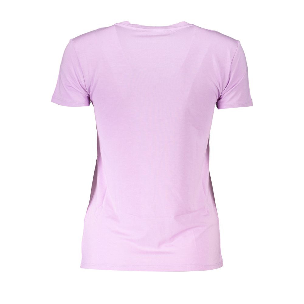T-shirt ras du cou violet à strass Patrizia Pepe
