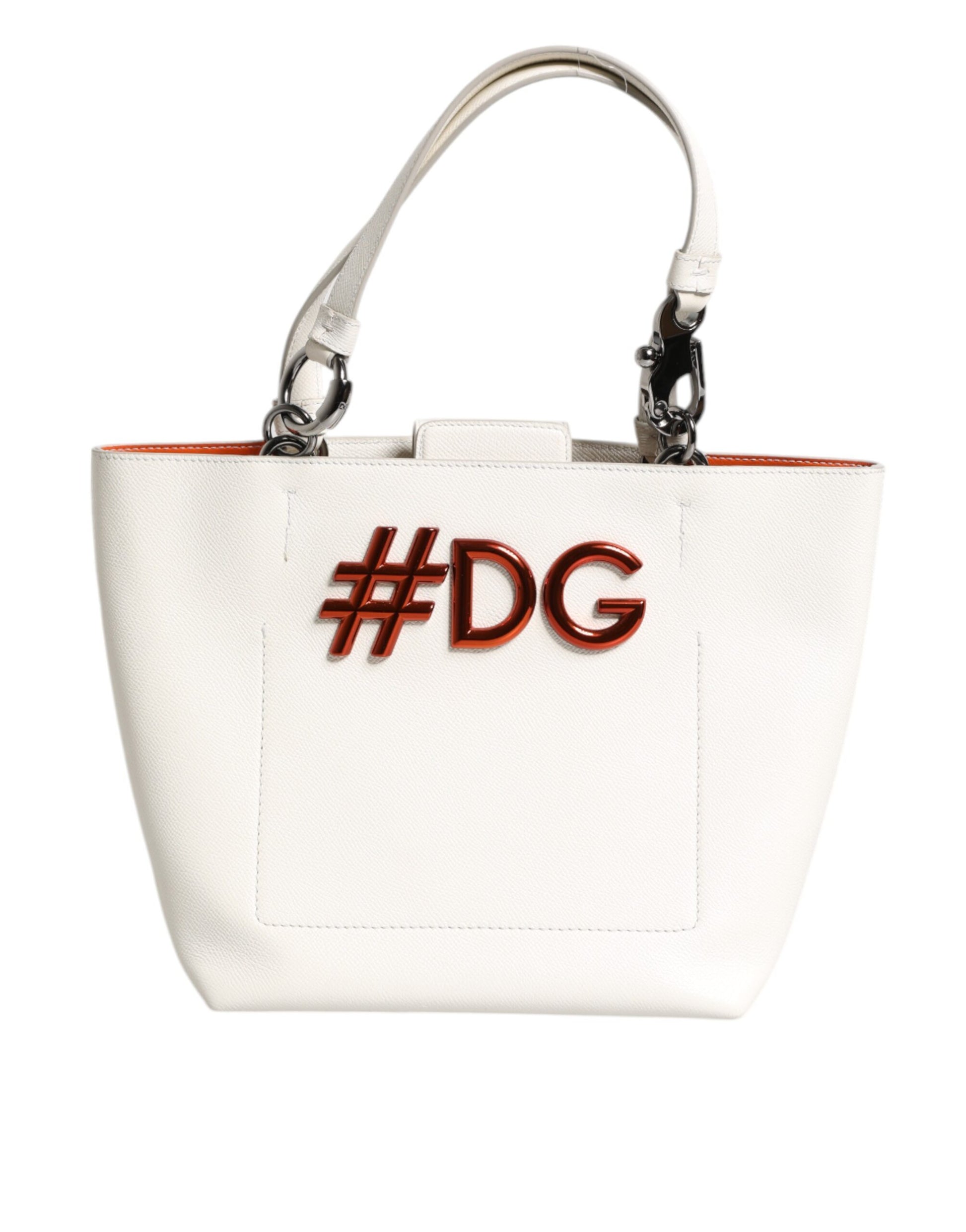 Dolce &amp; Gabbana #DG BEATRICE Tote Bag mit Henkel aus weißem Leder