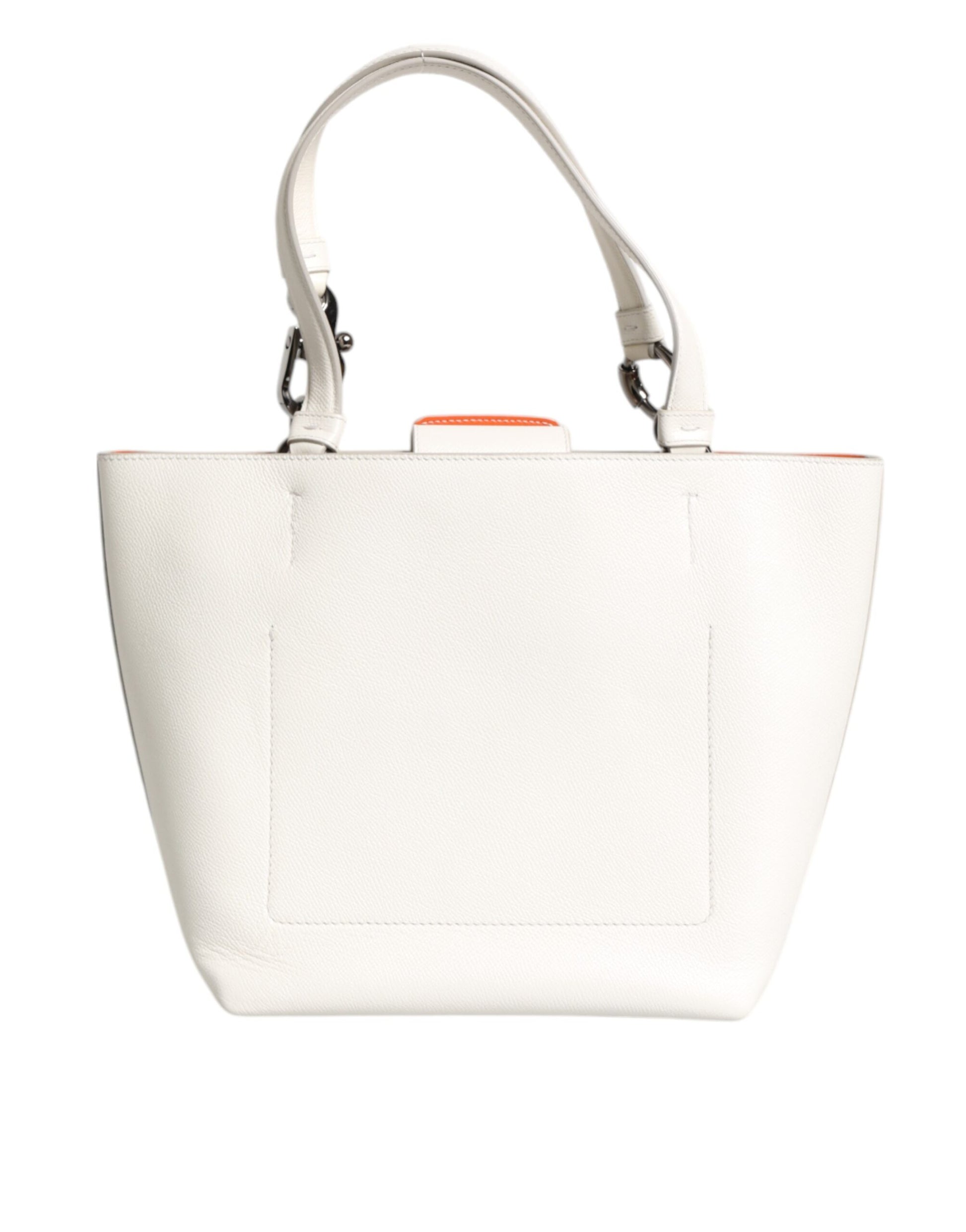 Dolce &amp; Gabbana #DG BEATRICE Tote Bag mit Henkel aus weißem Leder