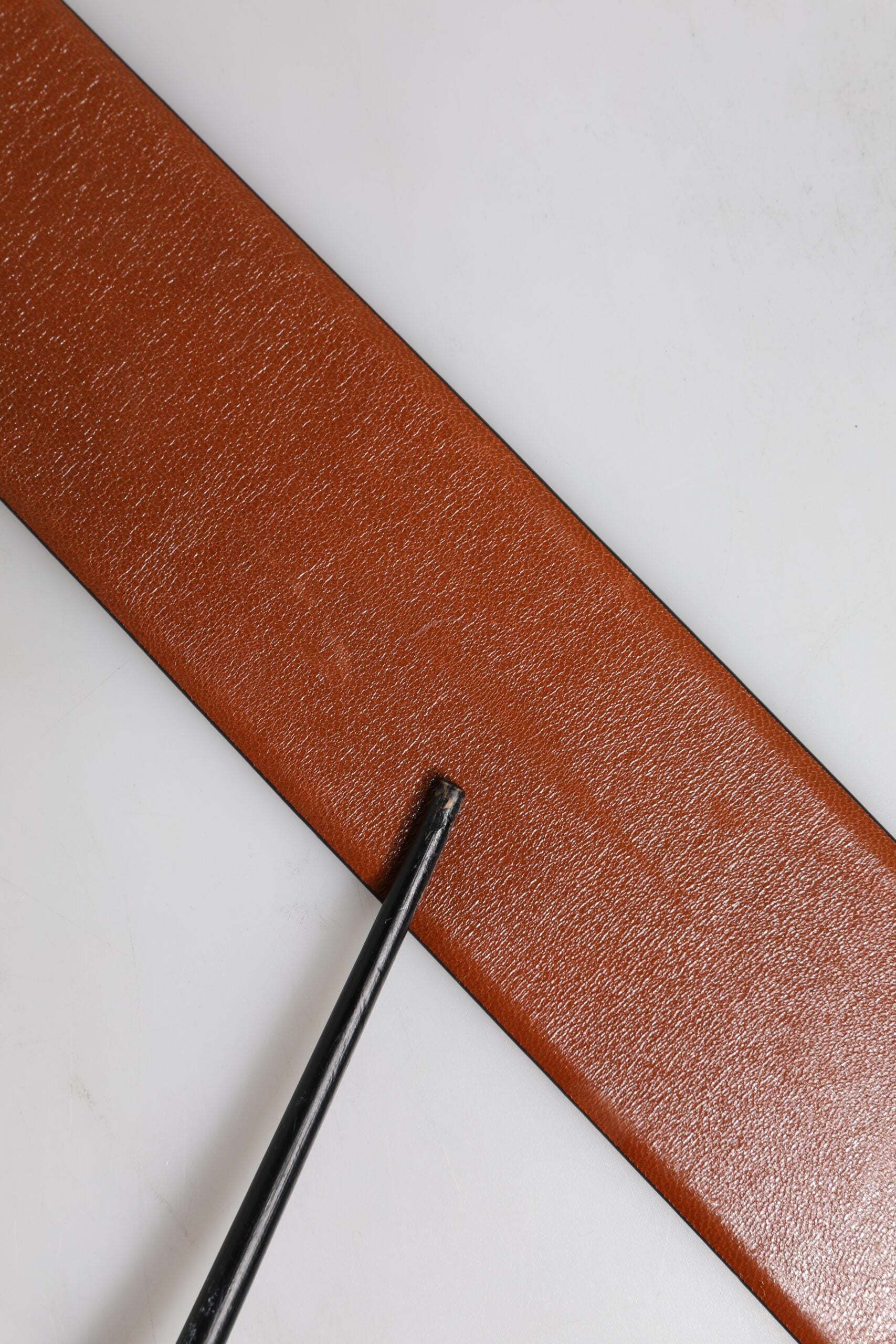 Ceinture classique Dolce &amp; Gabbana en cuir marron avec boucle en métal doré