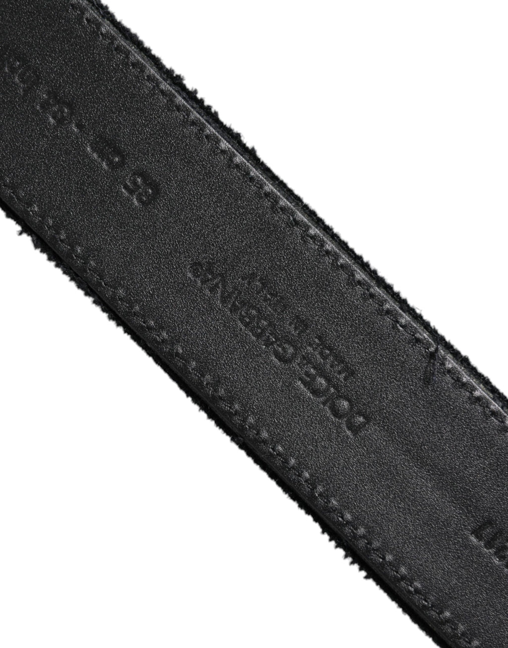 Ceinture Dolce &amp; Gabbana en coton noir avec boucle en métal argenté
