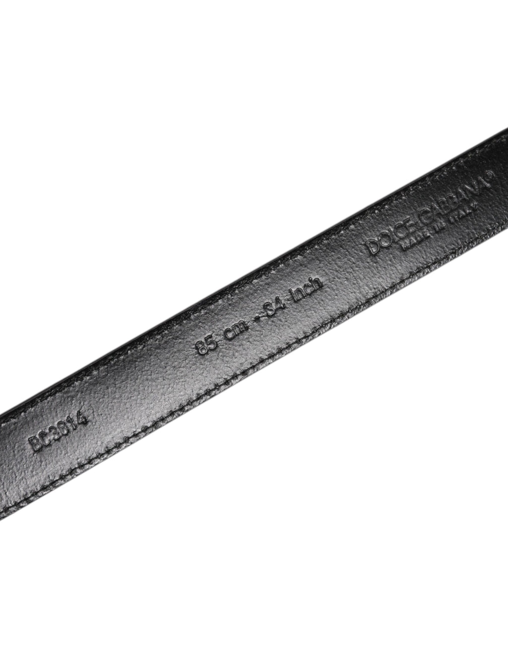 Ceinture Dolce &amp; Gabbana en cuir gris avec boucle en métal argenté