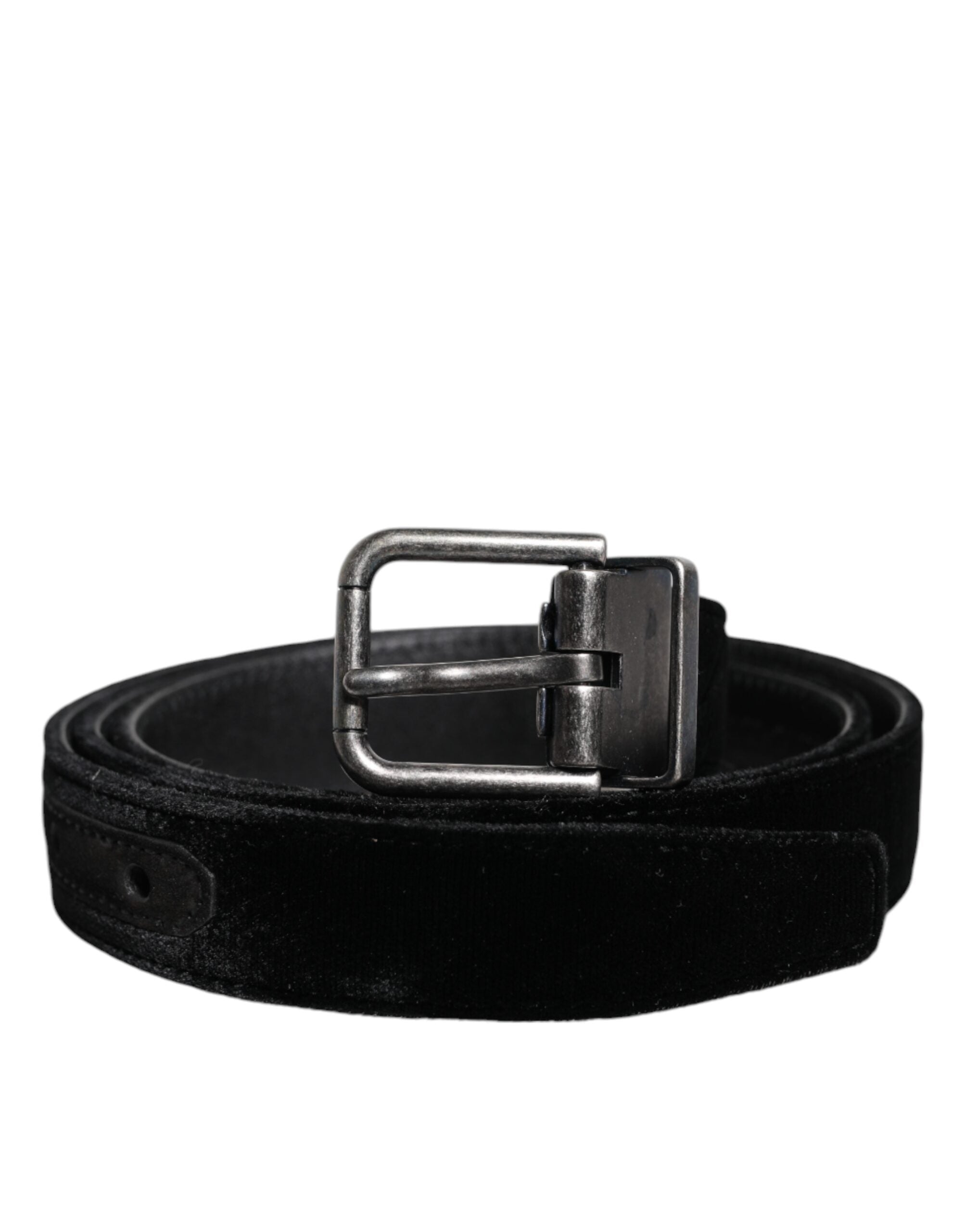 Ceinture classique en cuir noir avec boucle en métal Dolce &amp; Gabbana