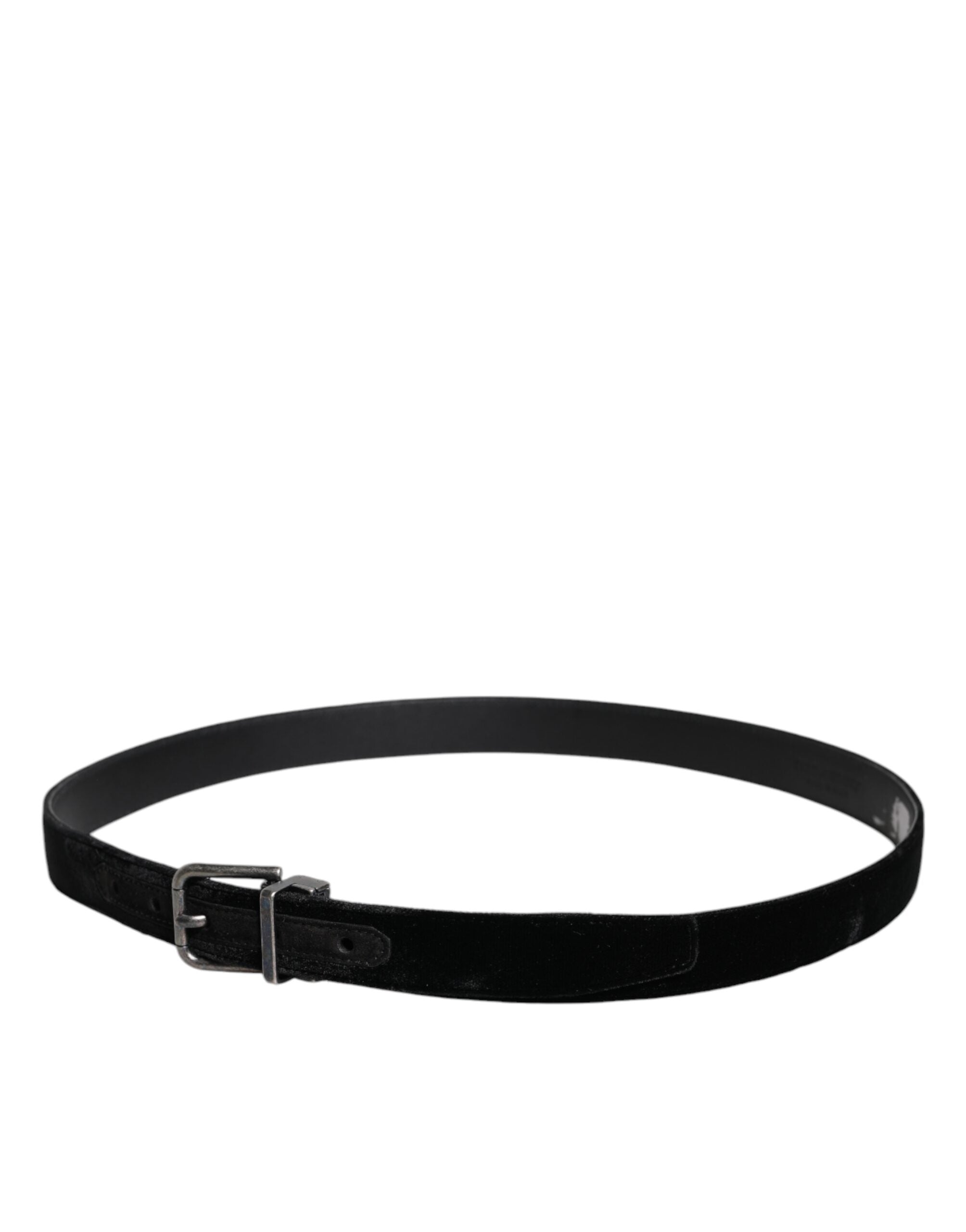 Ceinture classique en cuir noir avec boucle en métal Dolce &amp; Gabbana